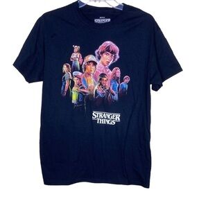 Stranger Things Black Graphic T-shirt Tee Nwot Size S